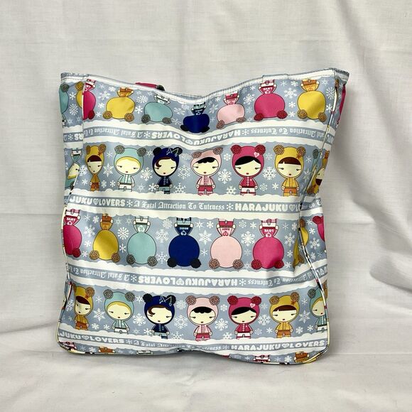 Rare HARAJUKU LOVERS Large Tokyo  Tote Bag In  Snowbunny Pattern 2009 NWT - Picture 6 of 11